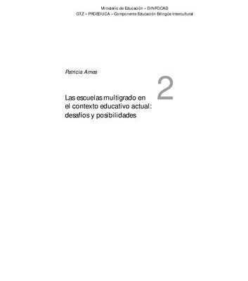 خرید و دانلود نسخه کامل کتاب Las escuelas multigrado en el contexto educativo actual: desafíos y posibilidades