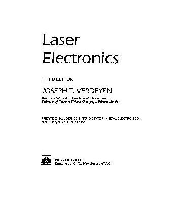 خرید و دانلود نسخه کامل کتاب Laser Electronics