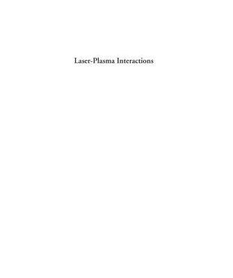 خرید و دانلود نسخه کامل کتاب Laser-Plasma Interactions