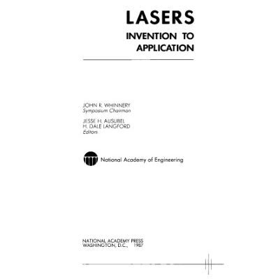 خرید و دانلود نسخه کامل کتاب Lasers: Invention to application