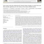 خرید و دانلود نسخه کامل کتاب Late second-early first millennium BC abrupt climate changes in coastal Syria and their possible significance for the history of the Eastern Mediterranean