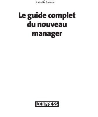 خرید و دانلود نسخه کامل کتاب Le guide complet du nouveau manager