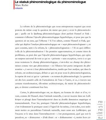 خرید و دانلود نسخه کامل کتاب Le statut phénoménologique du phénoménologue