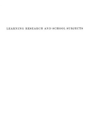 خرید و دانلود نسخه کامل کتاب Learning Research and School Subjects