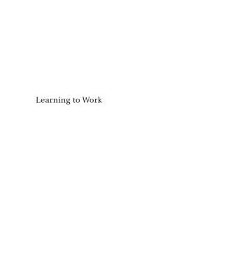 خرید و دانلود نسخه کامل کتاب Learning to work : students’ experiences during work placements
