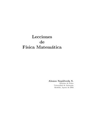 خرید و دانلود نسخه کامل کتاب Lecciones de física matemática