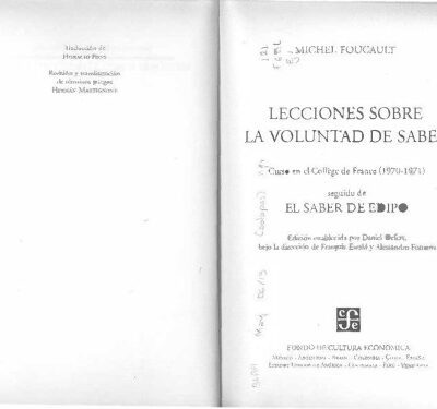 خرید و دانلود نسخه کامل کتاب Lecciones sobre la voluntad de saber