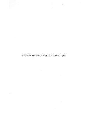 خرید و دانلود نسخه کامل کتاب Leçons de mécanique analytique