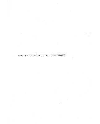 خرید و دانلود نسخه کامل کتاب Leçons de mécanique analytique