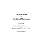 خرید و دانلود نسخه کامل کتاب Lecture notes in statistical mechanics