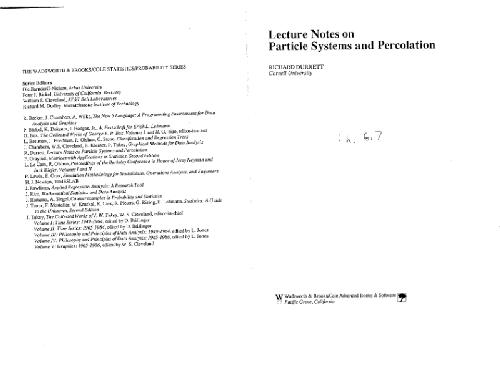 خرید و دانلود نسخه کامل کتاب Lecture notes on particle systems and percolation_68be6654caffb.jpeg خرید و دانلود نسخه کامل کتاب Lecture notes on particle systems and percolation