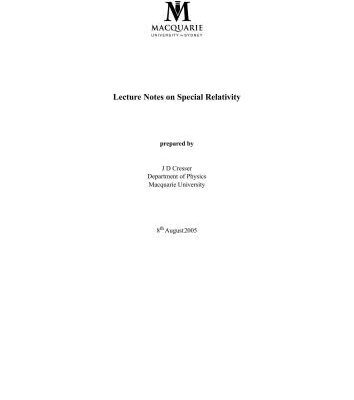 خرید و دانلود نسخه کامل کتاب Lecture notes on special relativity