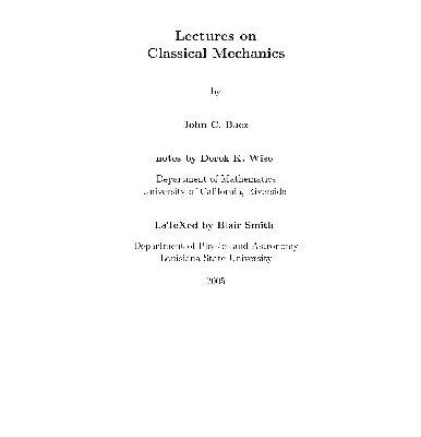 خرید و دانلود نسخه کامل کتاب Lectures on classical mechanics