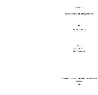 خرید و دانلود نسخه کامل کتاب Lectures on deformations of singularities