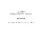 خرید و دانلود نسخه کامل کتاب Lectures on statistical physics