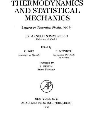 خرید و دانلود نسخه کامل کتاب Lectures on Theoretical Physics, Volume 5: Thermodynamics and Statistical Mechanics