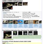 خرید و دانلود نسخه کامل کتاب Lego Architecture Parts List , Frank Lloyd Wright Fallingwater