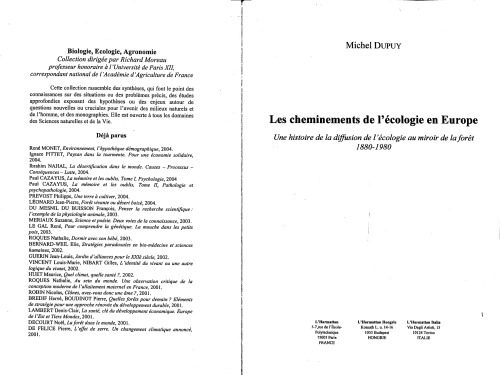 خرید و دانلود نسخه کامل کتاب Les cheminements de l’ecologie en Europe: Une histoire de la diffusion de l’ecologie au miroir de la foret, 1880-1980_68d058d7b8136.jpeg خرید و دانلود نسخه کامل کتاب Les cheminements de l’ecologie en Europe: Une histoire de la diffusion de l’ecologie au miroir de la foret, 1880-1980