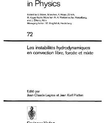خرید و دانلود نسخه کامل کتاب Les instabilities hydrodynamiques en convection libre, forcee et mixte