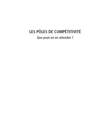 خرید و دانلود نسخه کامل کتاب Les pôles de compétitivité : Que peut-on en attendre ?
