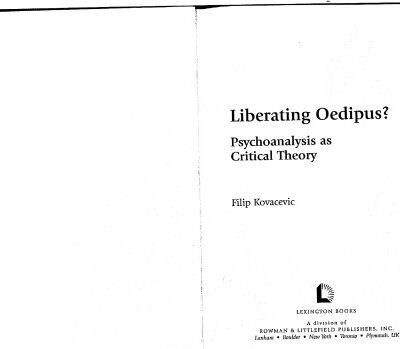 خرید و دانلود نسخه کامل کتاب Liberating Oedipus? Psychoanalysis as Critical Theory