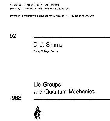 خرید و دانلود نسخه کامل کتاب Lie Groups and Quantum Mechanics