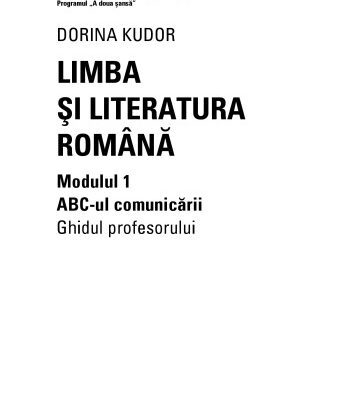 خرید و دانلود نسخه کامل کتاب Limba şi Literatura Română. ABC-ul comunicării.