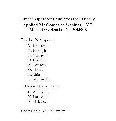 خرید و دانلود نسخه کامل کتاب Linear Operators and Spectral Theory