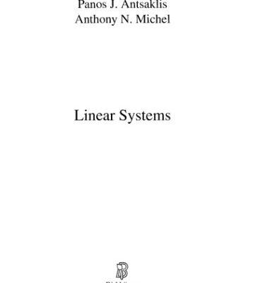 خرید و دانلود نسخه کامل کتاب Linear Systems