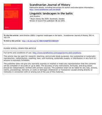 خرید و دانلود نسخه کامل کتاب Linguistic landscapes in the baltic