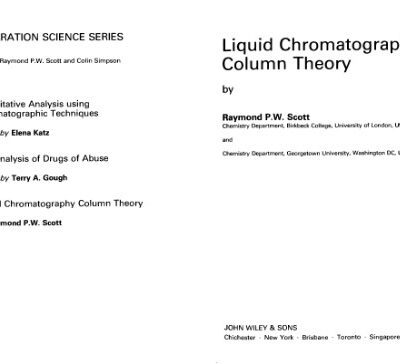خرید و دانلود نسخه کامل کتاب Liquid chromatphy column theory