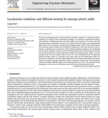 خرید و دانلود نسخه کامل کتاب Localization conditions and diffused necking for damage plastic solids