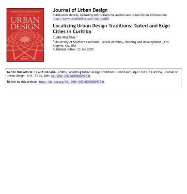 خرید و دانلود نسخه کامل کتاب Localizing Urban Design Traditions: Gated and Edge Cities in Curitiba