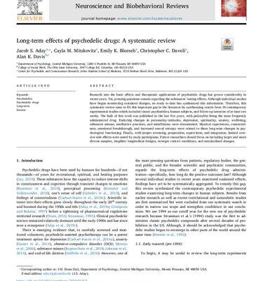 خرید و دانلود نسخه کامل کتاب Long-term effects of psychedelic drugs: A systematic review