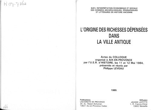 خرید و دانلود نسخه کامل کتاب L’Origine des richesses dépensées dans la ville antique : actes du colloque organisé à Aix-en-Provence par l’U.E.R. d’histoire, les 11 et 12 mai 1984_68c4f13a26bde.jpeg خرید و دانلود نسخه کامل کتاب L’Origine des richesses dépensées dans la ville antique : actes du colloque organisé à Aix-en-Provence par l’U.E.R. d’histoire, les 11 et 12 mai 1984