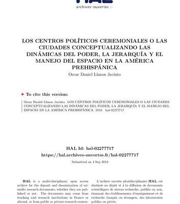 خرید و دانلود نسخه کامل کتاب Los centros políticos ceremoniales o las ciudades. Conceptualizando las dinámicas del poder, la jerarquía y el manejo del espacio en la América Prehispánica