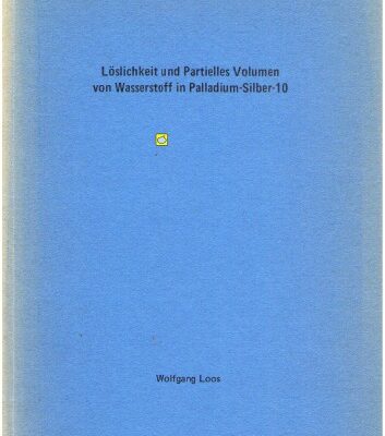 خرید و دانلود نسخه کامل کتاب Löslichkeit und partielles volumen von Wasserstoff in Palladium-Silber-10 [thesis]