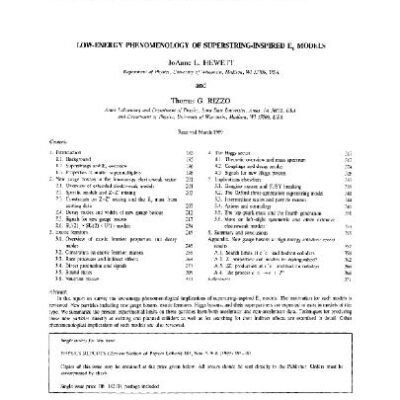 خرید و دانلود نسخه کامل کتاب Low-energy phenomenology of superstring-inspired E6 models
