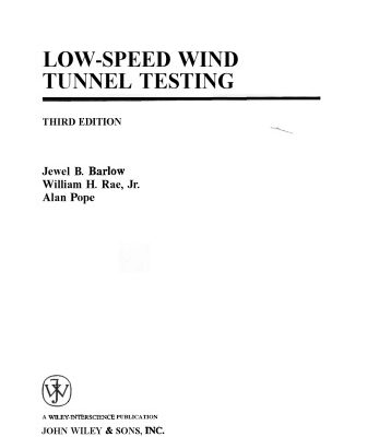 خرید و دانلود نسخه کامل کتاب Low Speed Wind Tunnel Testing