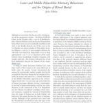 خرید و دانلود نسخه کامل کتاب Lower and Middle Palaeolithic Mortuary Behaviours and the Origins of Ritual Burial