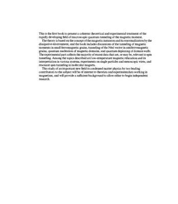 خرید و دانلود نسخه کامل کتاب Macroscopic Quantum Tunneling of the Magnetic Moment