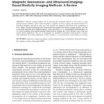 خرید و دانلود نسخه کامل کتاب Magnetic Resonance− and Ultrasound Imaging−Based Elasticity Imaging Methods: A Review