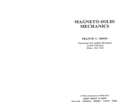 خرید و دانلود نسخه کامل کتاب Magneto-Solid Mechanics