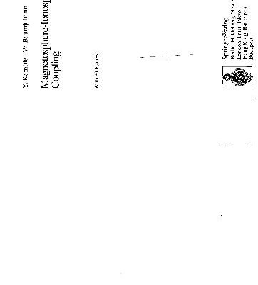 خرید و دانلود نسخه کامل کتاب Magnetosphere-Ionosphere Coupling