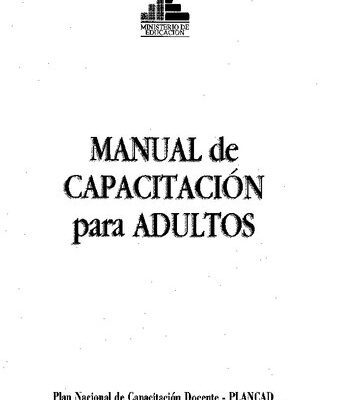 خرید و دانلود نسخه کامل کتاب Manual de capacitación para adultos del Plan Nacional de Capacitación Docente (PLANCAD)