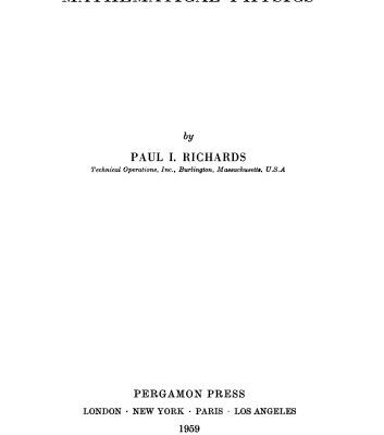 خرید و دانلود نسخه کامل کتاب Manual of Mathematical Physics