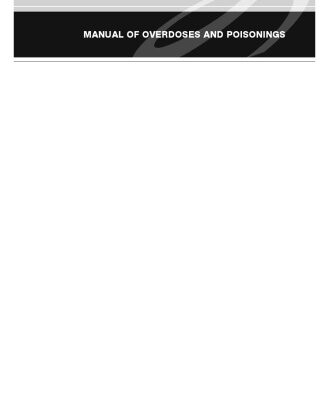 خرید و دانلود نسخه کامل کتاب Manual of overdoses and poisonings