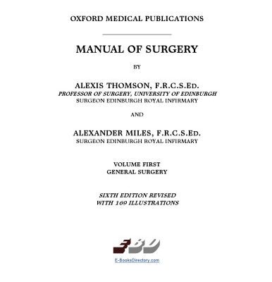 خرید و دانلود نسخه کامل کتاب Manual of Surgery Volume First