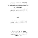 خرید و دانلود نسخه کامل کتاب Manual para el estudo de la cerámica arqueológica en Colombia. Técnica de laboratorio