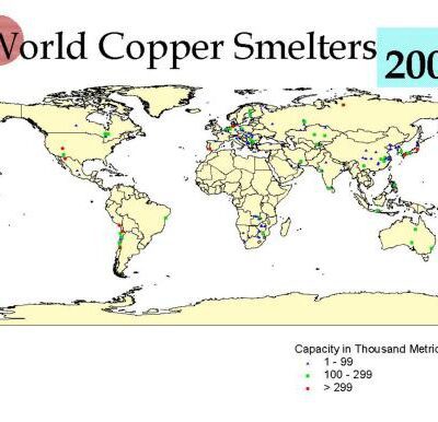 خرید و دانلود نسخه کامل کتاب Map and Table of World Copper Smelters